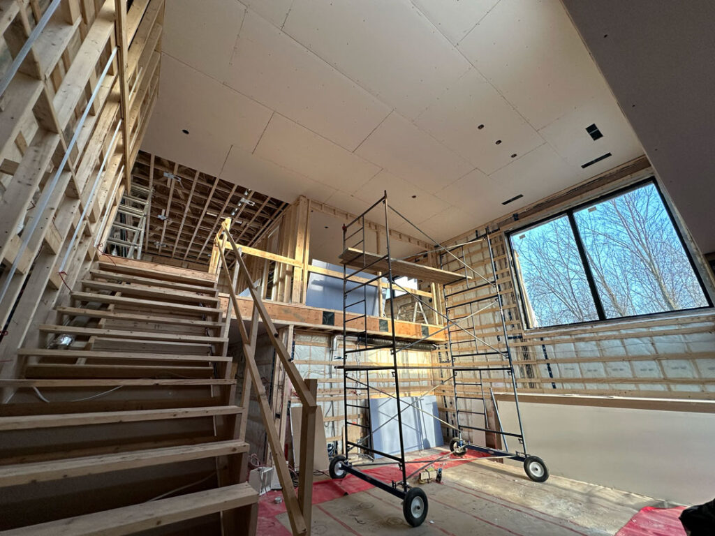 Installation de gypse 5/8’’